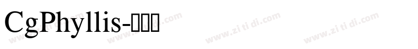CgPhyllis字体转换