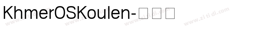 KhmerOSKoulen字体转换