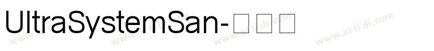UltraSystemSan字体转换