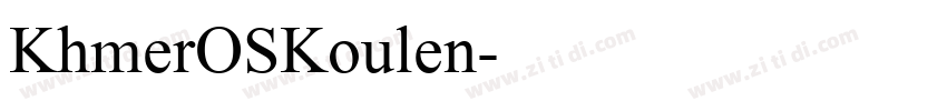 KhmerOSKoulen字体转换