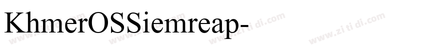KhmerOSSiemreap字体转换