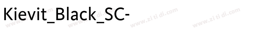Kievit_Black_SC字体转换