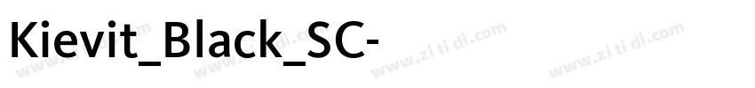 Kievit_Black_SC字体转换