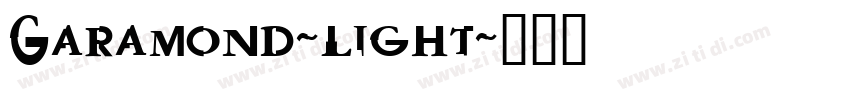 Garamond-light字体转换