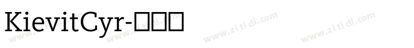 KievitCyr字体转换