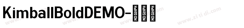 KimballBoldDEMO字体转换