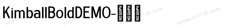 KimballBoldDEMO字体转换