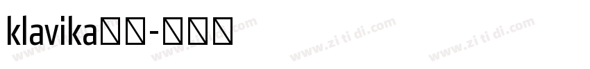 klavika字体字体转换