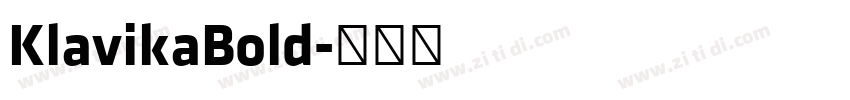 KlavikaBold字体转换