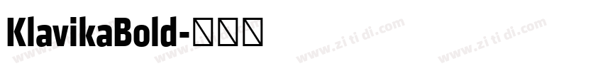 KlavikaBold字体转换