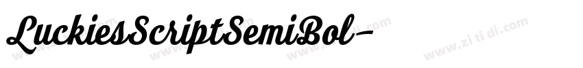 LuckiesScriptSemiBol字体转换 LuckiesScriptSemiBol字体转换