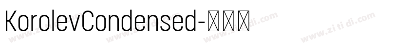 KorolevCondensed字体转换 KorolevCondensed字体转换
