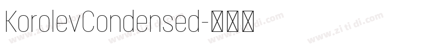 KorolevCondensed字体转换 KorolevCondensed字体转换
