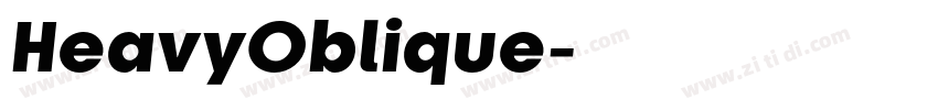 HeavyOblique字体转换