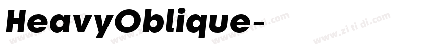 HeavyOblique字体转换