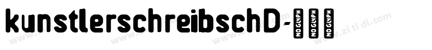 kunstlerschreibschD字体转换