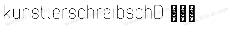 kunstlerschreibschD字体转换