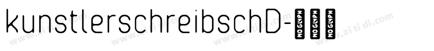kunstlerschreibschD字体转换
