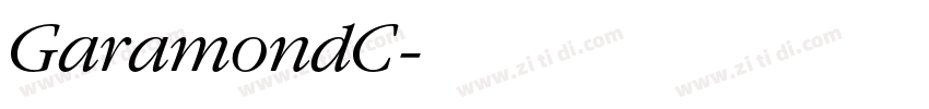 GaramondC字体转换