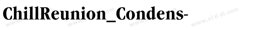 ChillReunion_Condens字体转换