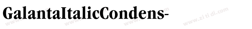 GalantaItalicCondens字体转换