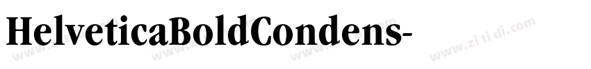 HelveticaBoldCondens字体转换
