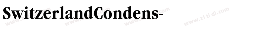 SwitzerlandCondens字体转换