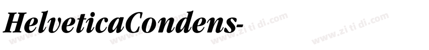 HelveticaCondens字体转换
