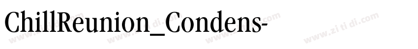 ChillReunion_Condens字体转换