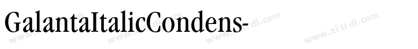 GalantaItalicCondens字体转换