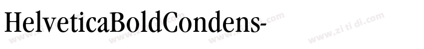 HelveticaBoldCondens字体转换