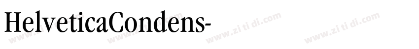 HelveticaCondens字体转换