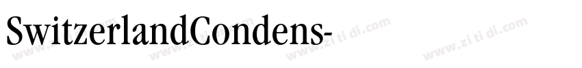 SwitzerlandCondens字体转换