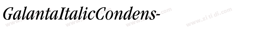 GalantaItalicCondens字体转换