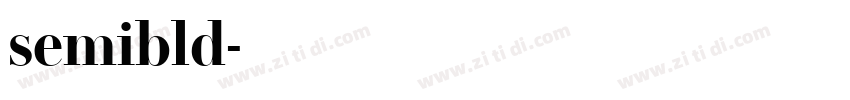 semibld字体转换