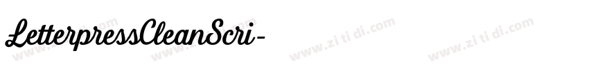 LetterpressCleanScri字体转换 LetterpressCleanScri字体转换