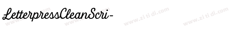 LetterpressCleanScri字体转换 LetterpressCleanScri字体转换