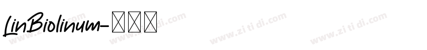 LinBiolinum字体转换