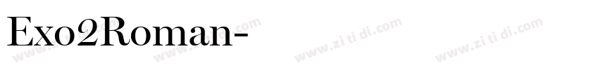 Exo2Roman字体转换