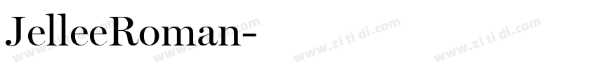 JelleeRoman字体转换
