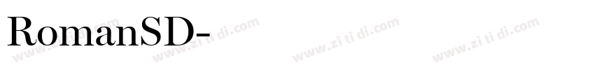 RomanSD字体转换