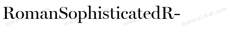 RomanSophisticatedR字体转换