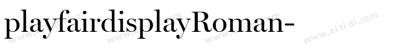 playfairdisplayRoman字体转换