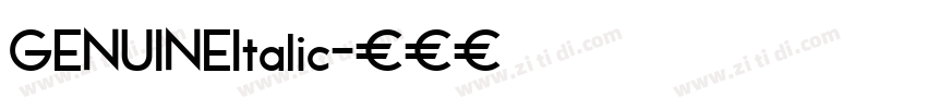 GENUINEItalic字体转换 GENUINEItalic字体转换
