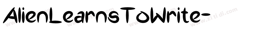 AlienLearnsToWrite字体转换