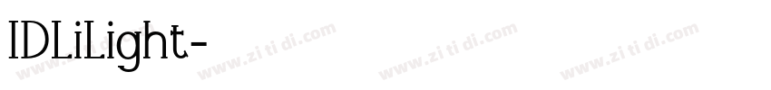 IDLiLight字体转换