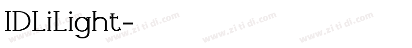 IDLiLight字体转换