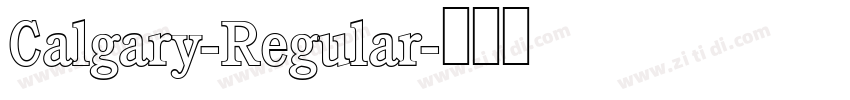 Calgary-Regular字体转换