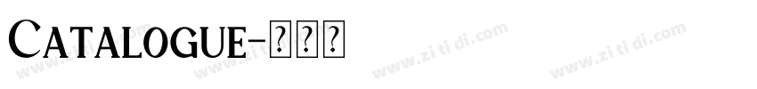 Catalogue字体转换