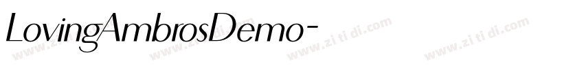 LovingAmbrosDemo字体转换